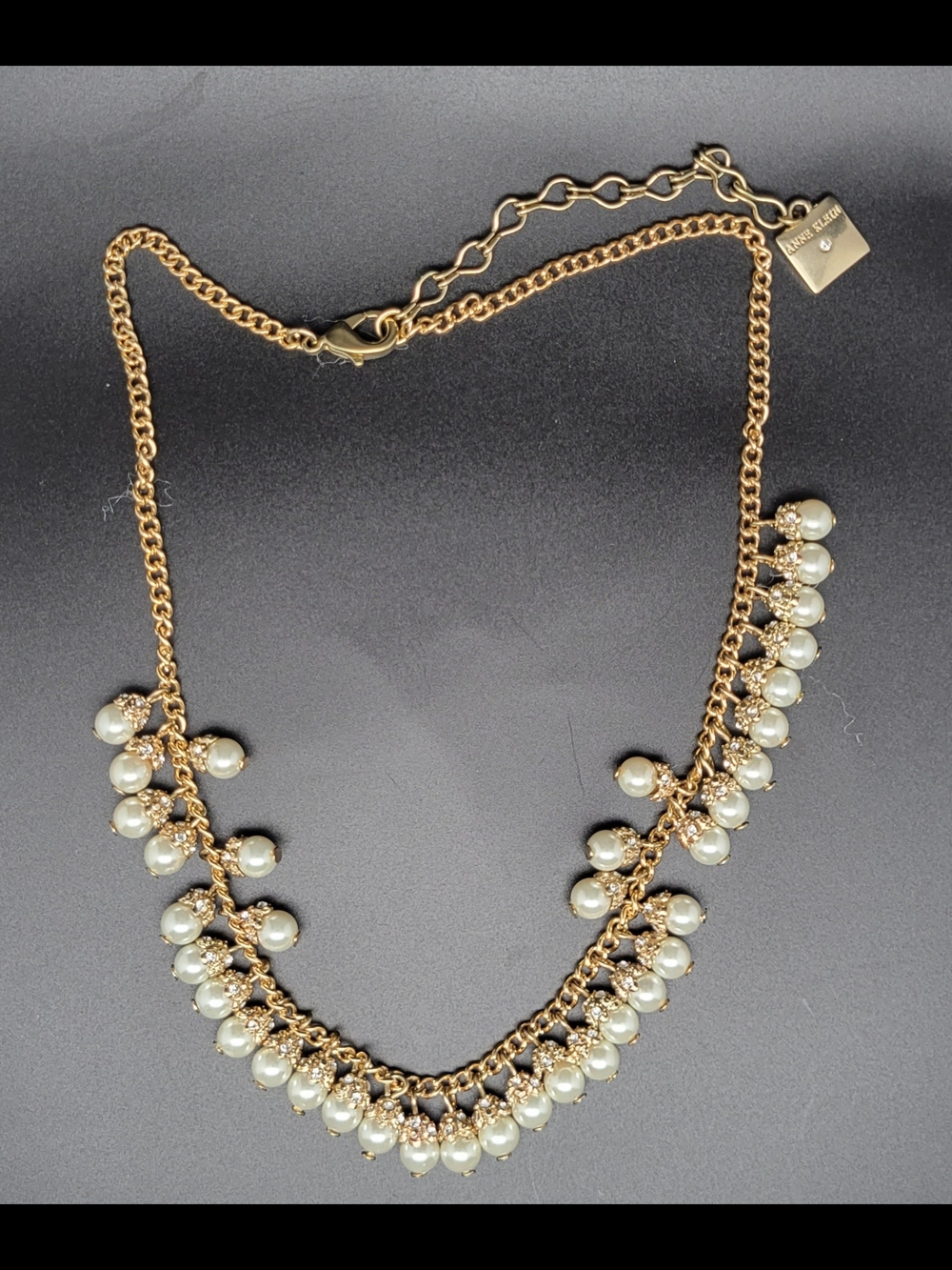 Anne Klein Gold-Tone Pearl Fringe Necklace